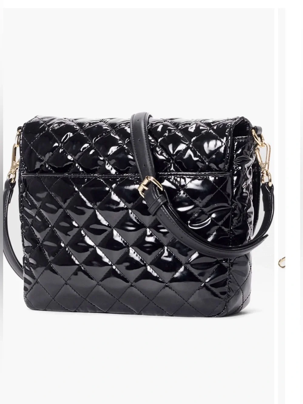 MZ Wallace MD Quilted Crosby Lock Nylon C/B. Black/Gold.